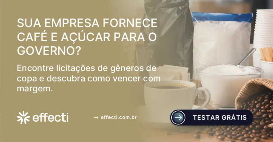 Licitação de café, açúcar e gêneros de copa: como vencer com margem