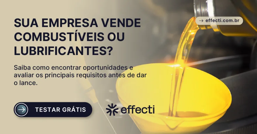 Licitação de combustíveis e lubrificantes como fornecer ao governo