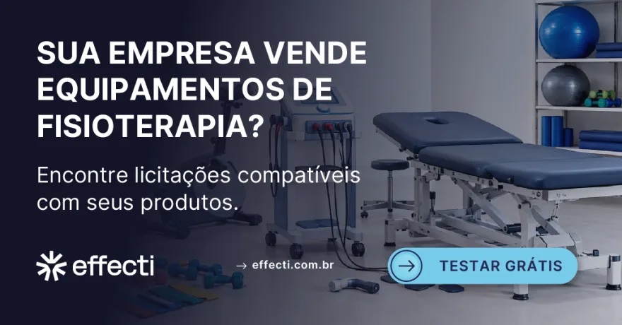 Licitação de equipamentos de fisioterapia e reabilitação
