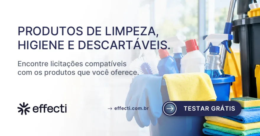 Licitação de materiais de limpeza e higiene como fornecer ao governo