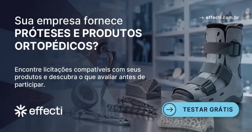 Licitação de próteses, órteses e materiais ortopédicos como fornecer ao governo