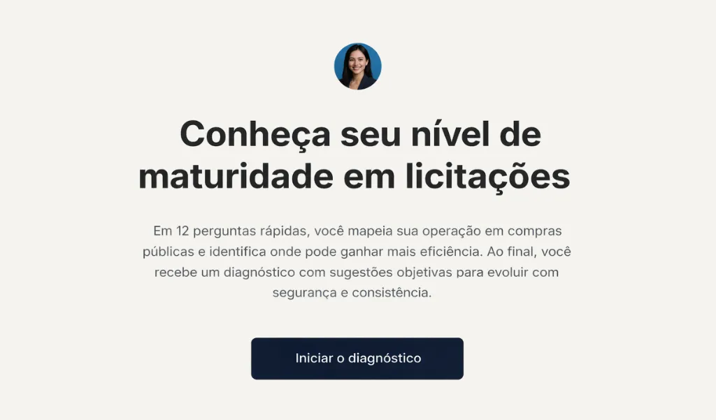 diagnostico de maturidade licitacoes